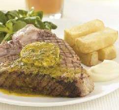 Gegrilde kalfs T-bone met Mexicaanse kruidenboter